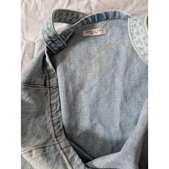 American Eagle Outfitters Denim Smiley Yin Yang Tote Bag - Picture 6 of 7